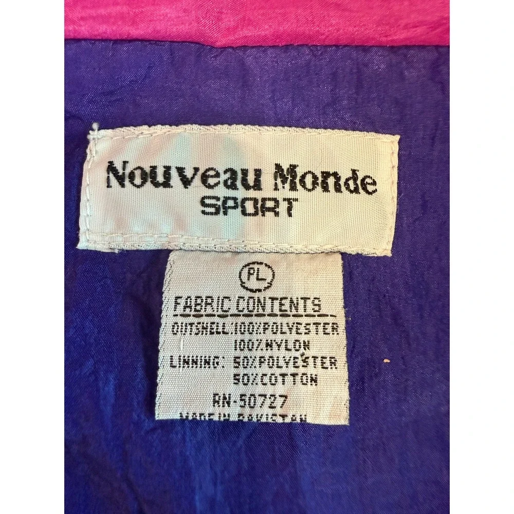 Vintage Nouveau Monde Sport PL Tracksuit Windbreaker Pant Set 80s 90s Colorblock